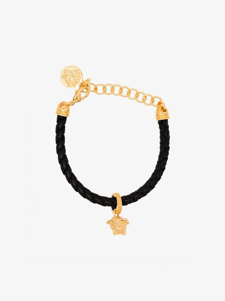 Black Medusa Leather Bracelet