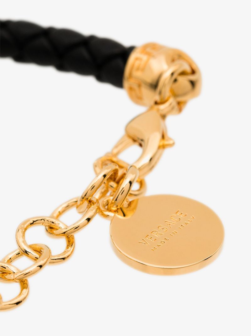 Black Medusa Leather Bracelet