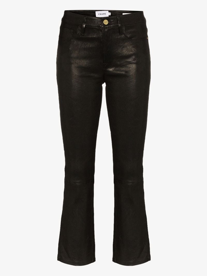 Le Crop Leather Trousers