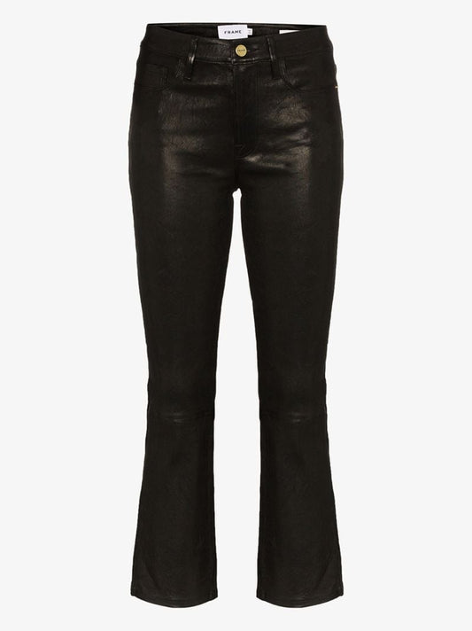 Le Crop Leather Trousers