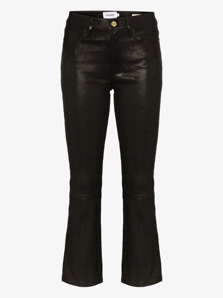 Le Crop Leather Trousers