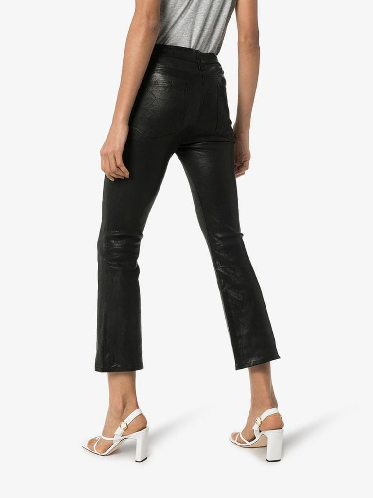 Le Crop Leather Trousers