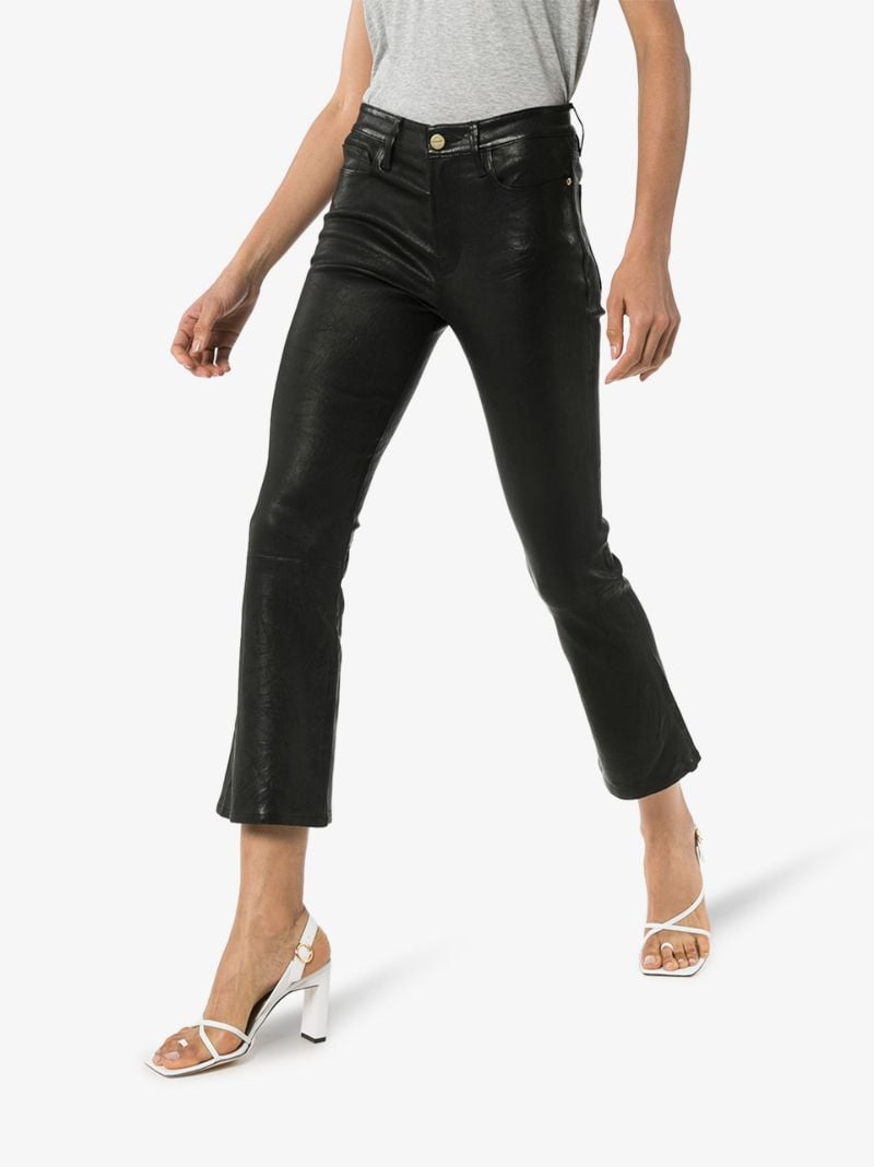 Le Crop Leather Trousers