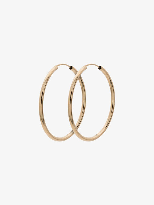 14k Yellow Gold Medium Hoop Earrings
