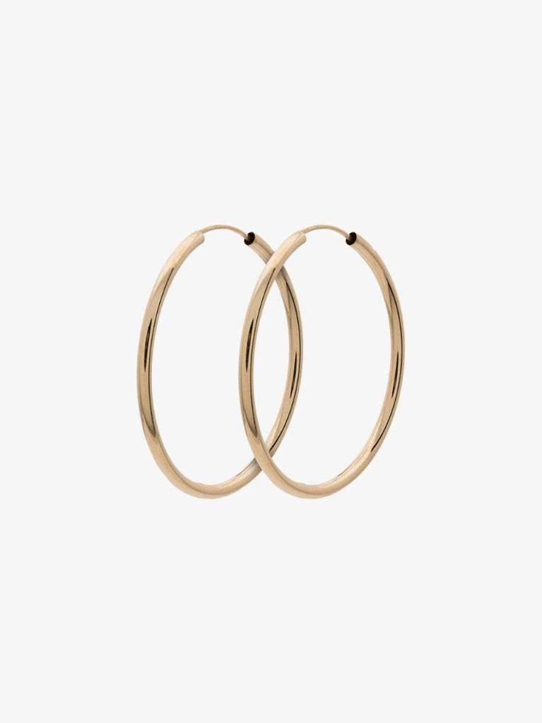 14k Yellow Gold Medium Hoop Earrings