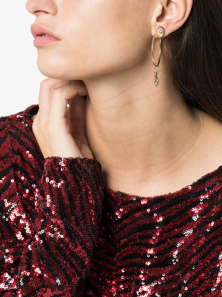 14k Yellow Gold Medium Hoop Earrings