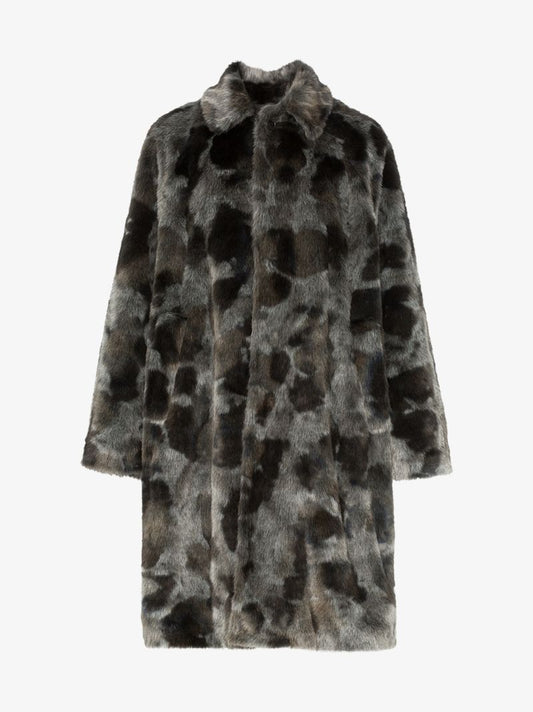 Grey Faux Fur Coat