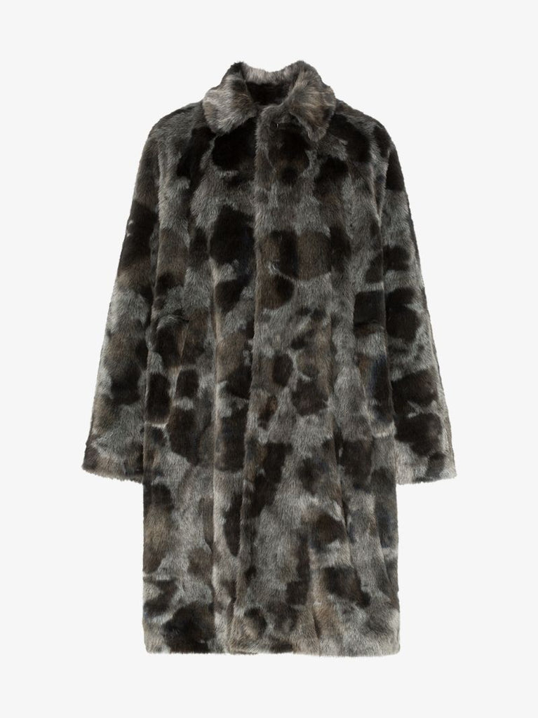 Grey Faux Fur Coat