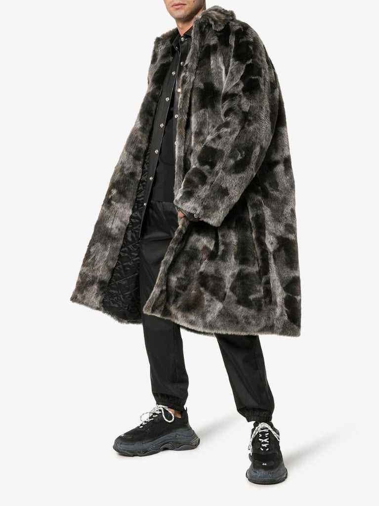 Grey Faux Fur Coat