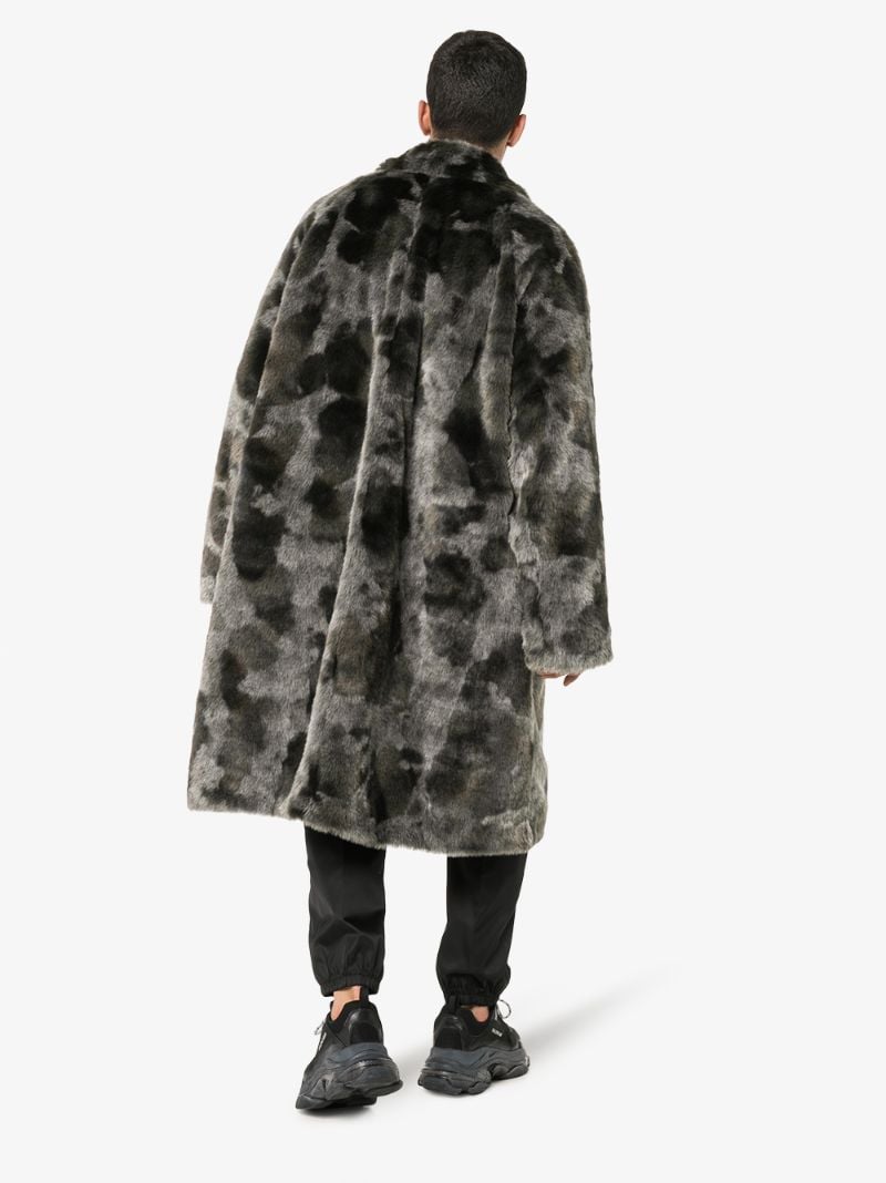 Grey Faux Fur Coat