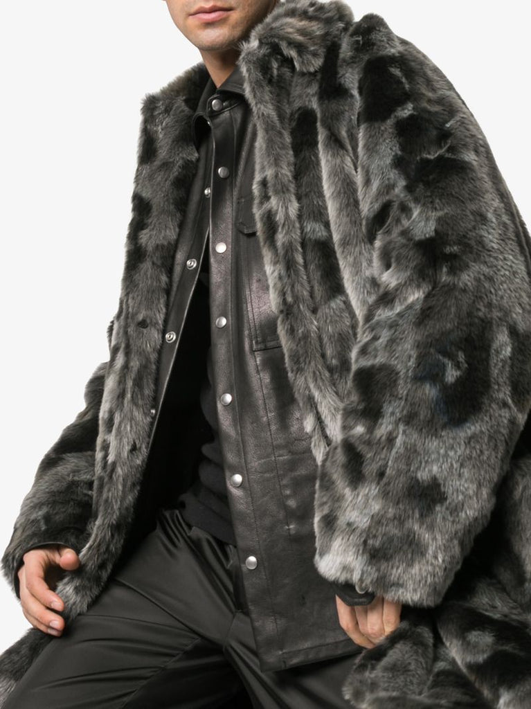 Grey Faux Fur Coat