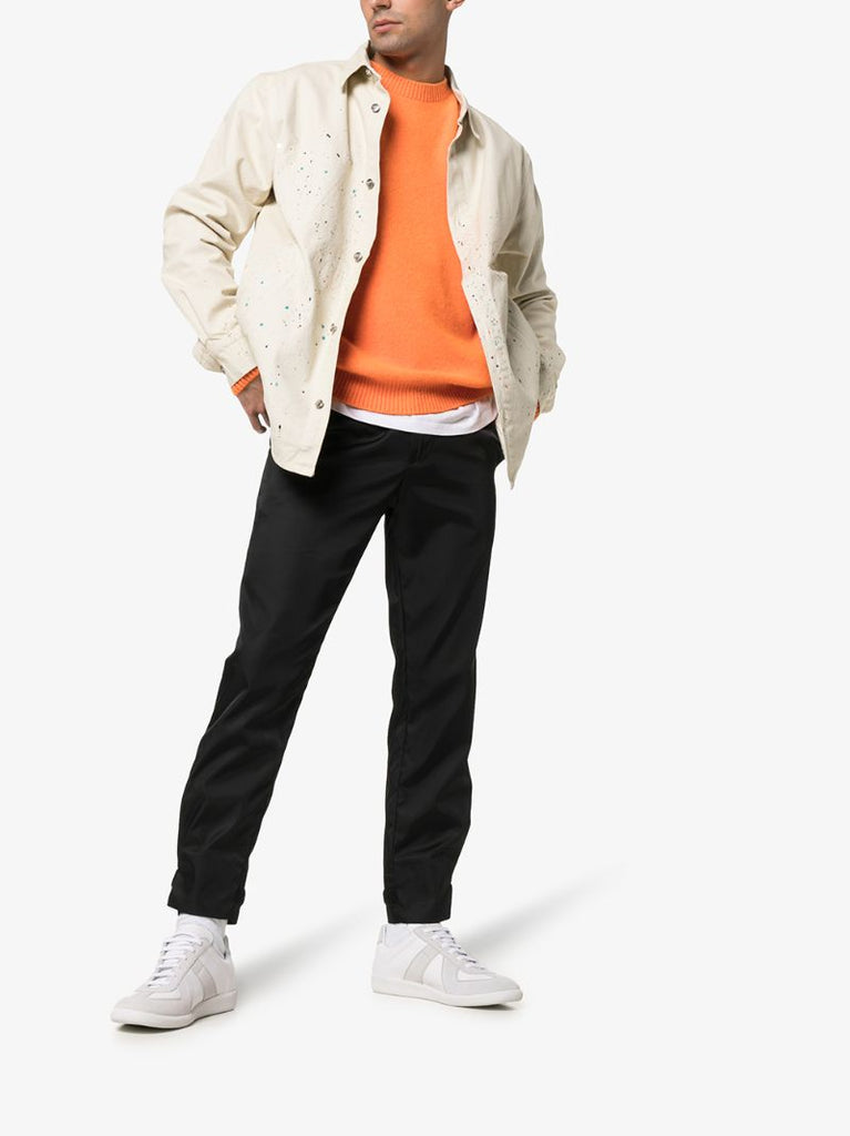 White Replica Leather Sneakers