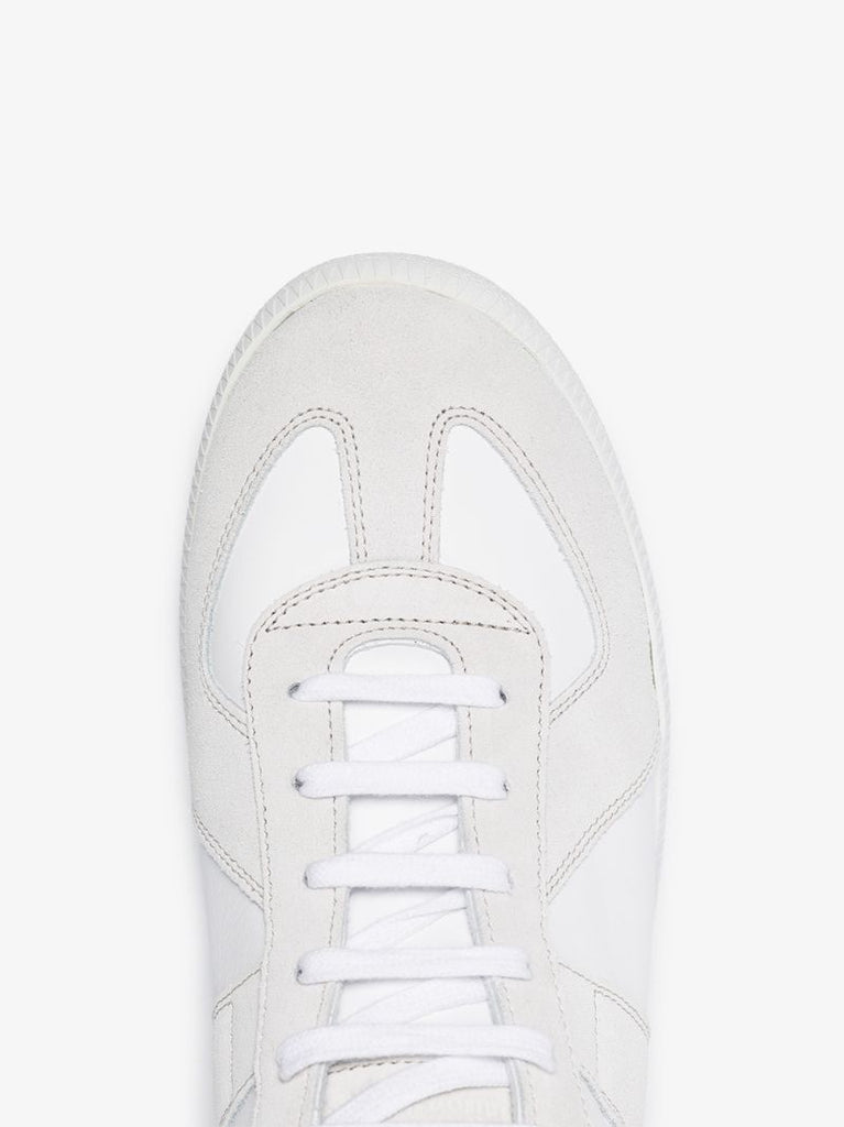 White Replica Leather Sneakers