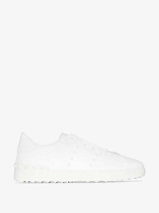 White Garavani Rockstud Low Top Sneakers