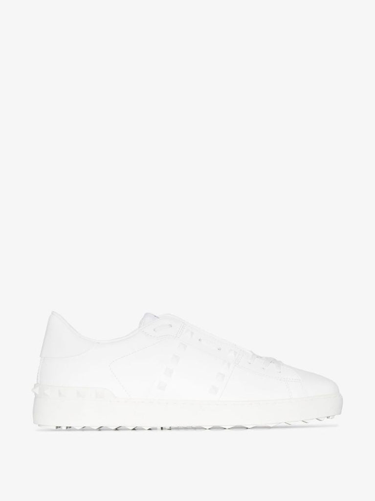 White Garavani Rockstud Low Top Sneakers