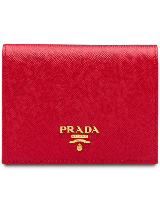 Red Small Saffiano Leather Wallet