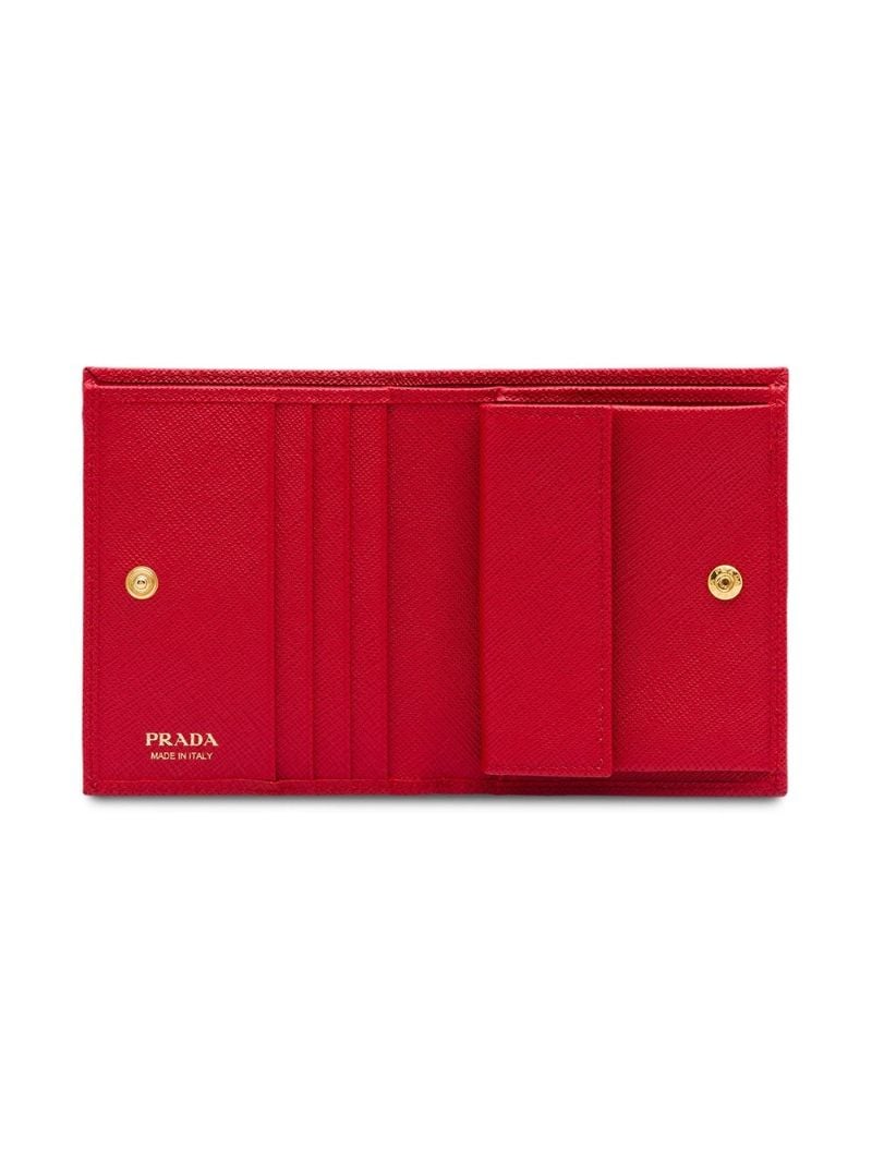 Red Small Saffiano Leather Wallet