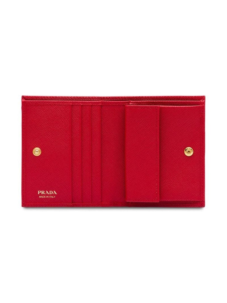 Red Small Saffiano Leather Wallet