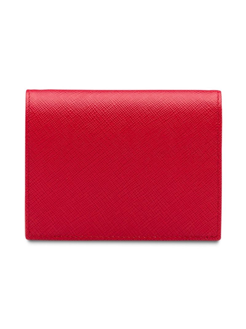 Red Small Saffiano Leather Wallet