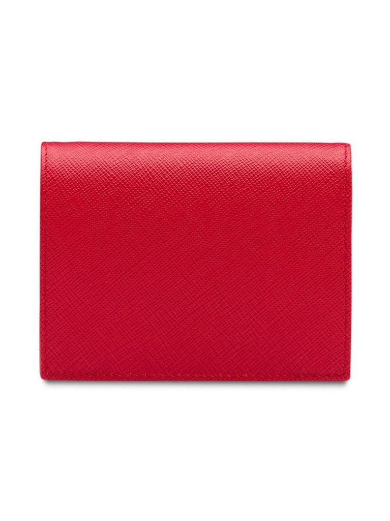 Red Small Saffiano Leather Wallet
