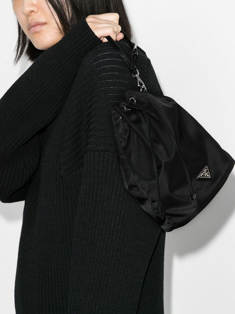 Black Vela Mini Bucket Bag