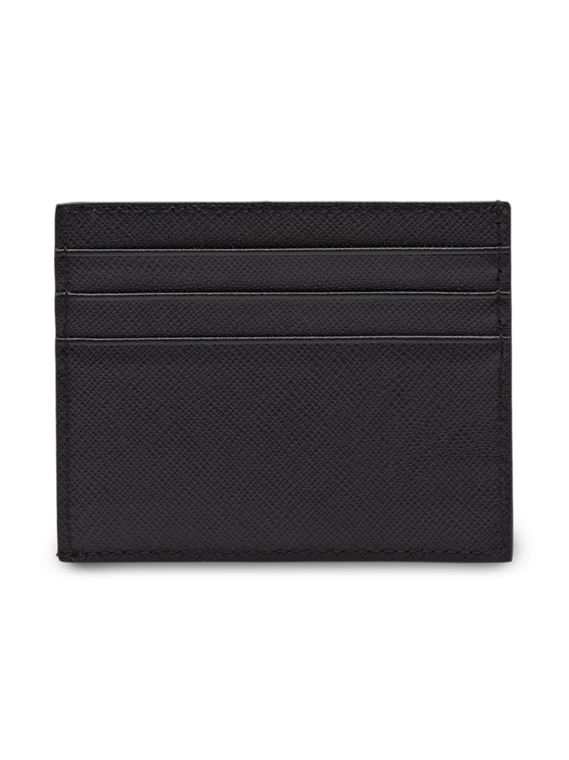 Black Logo Leather Card Holder