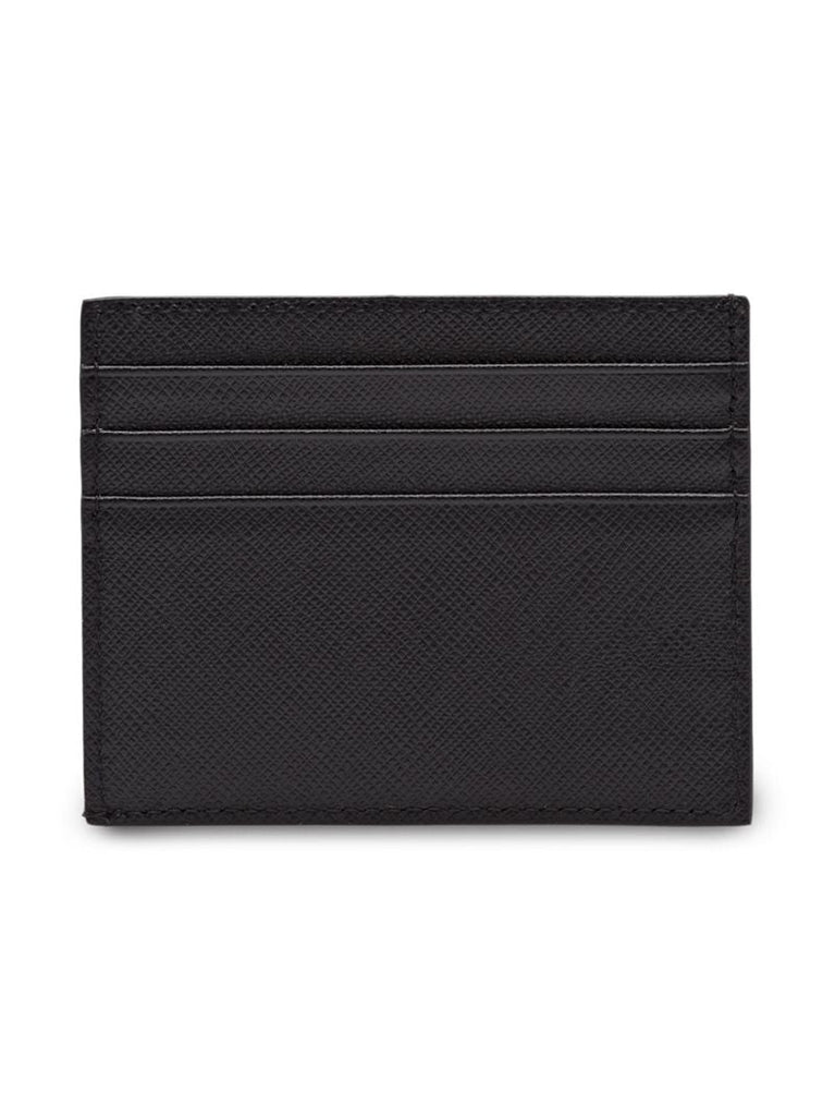 Black Logo Leather Card Holder