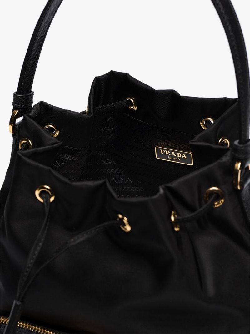 Logo-plaque Drawstring Shoulder Bag