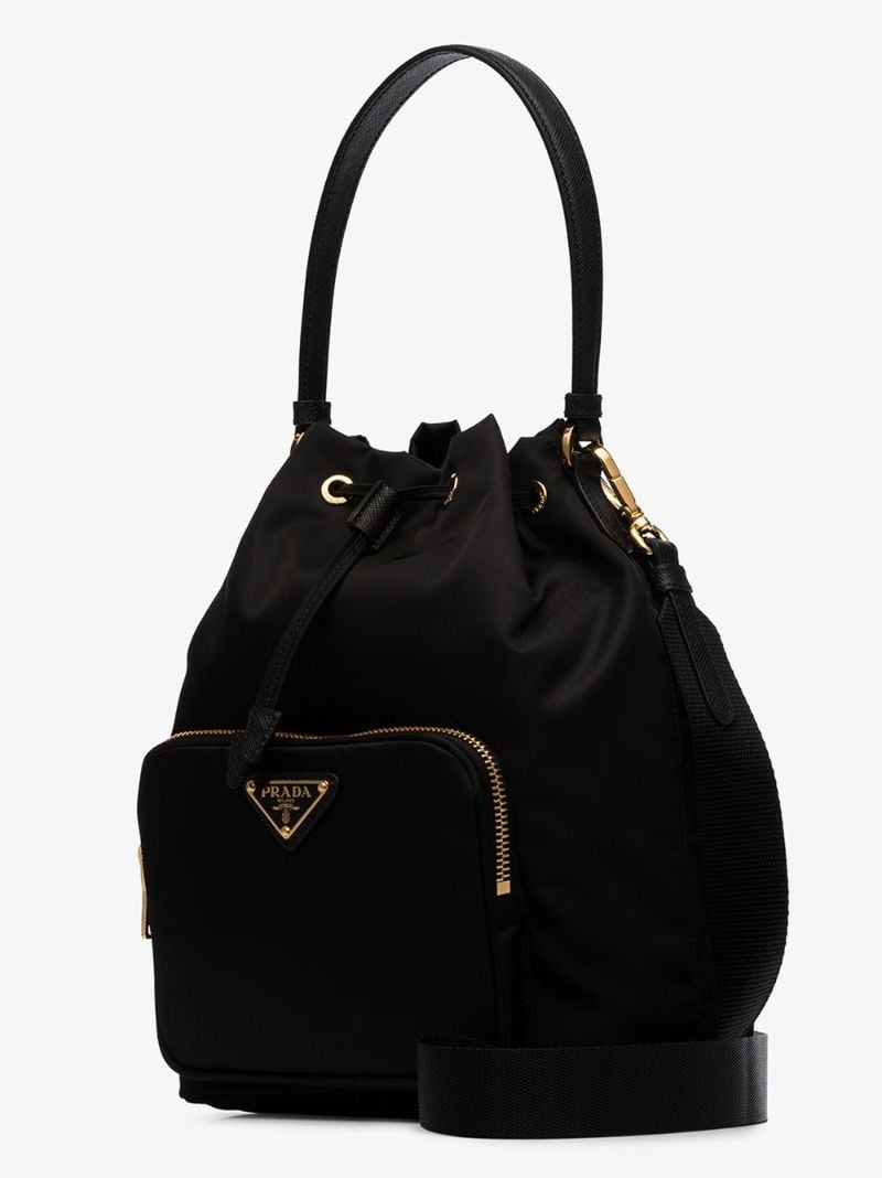 Logo-plaque Drawstring Shoulder Bag