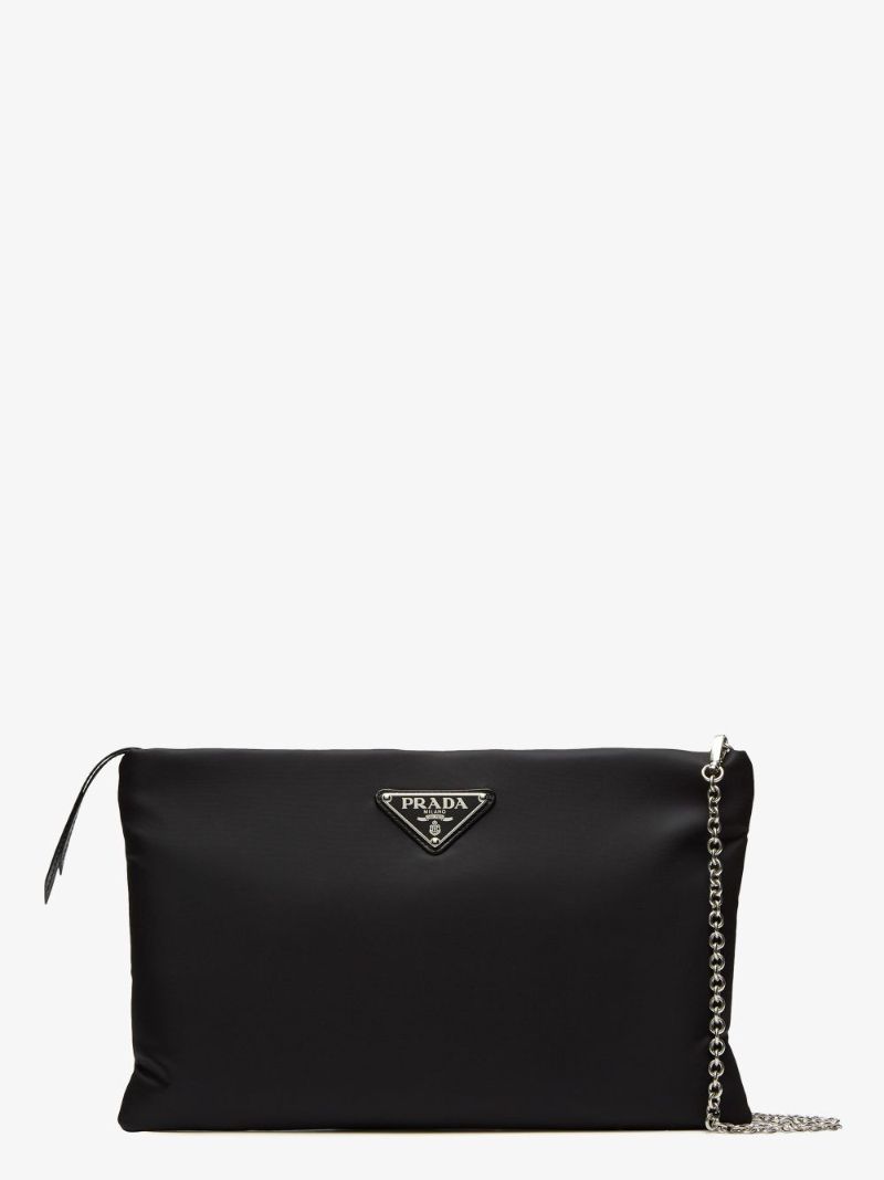 Black Padded Clutch Bag