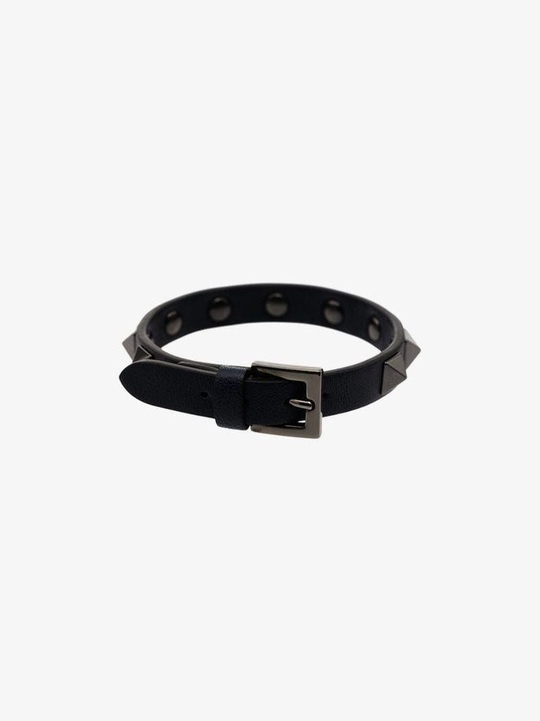 Val Lthr Stud Brclt Blu