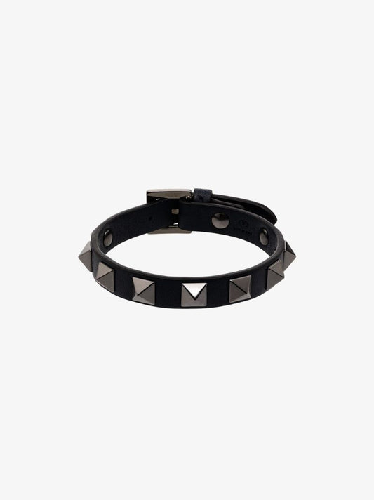 Val Lthr Stud Brclt Blu