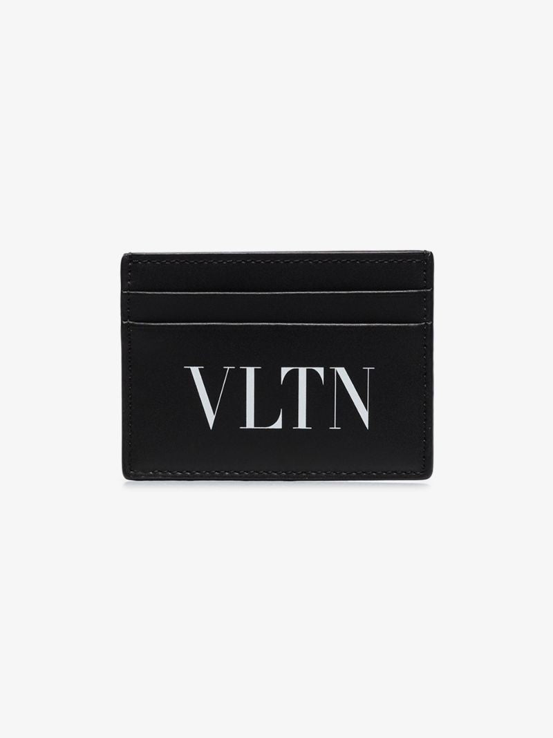 Black Vltn Logo Card Holder