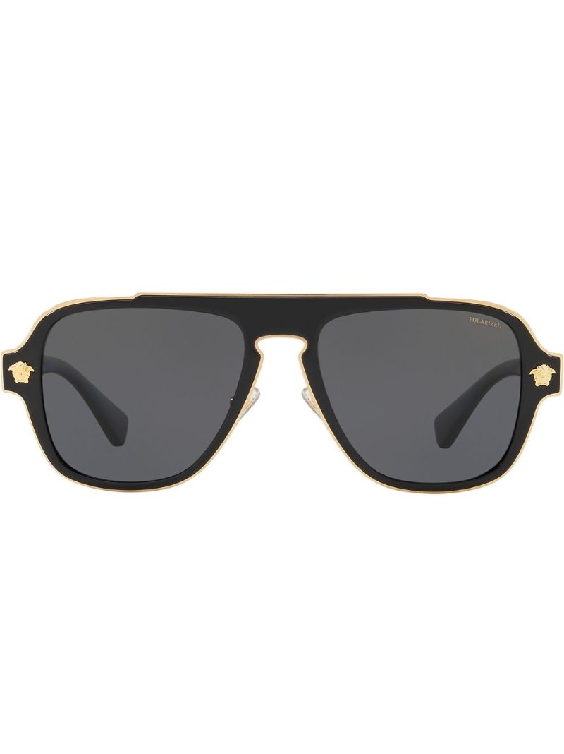 Black Square Aviator-style Sunglasses