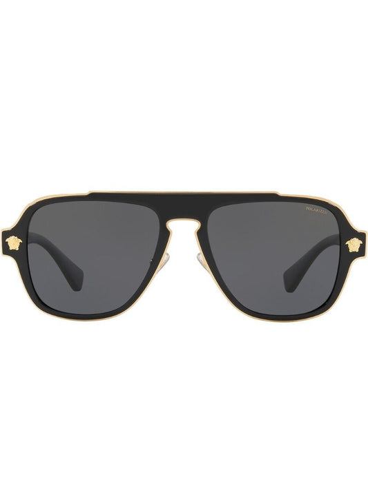 Black Square Aviator-style Sunglasses