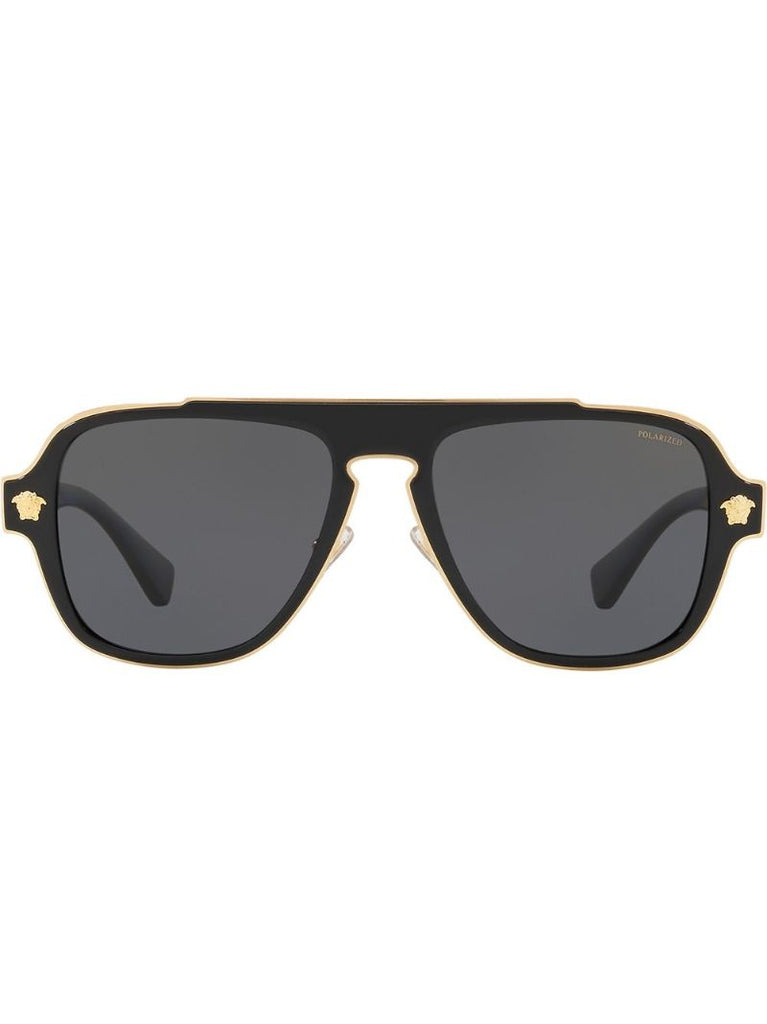 Black Square Aviator-style Sunglasses