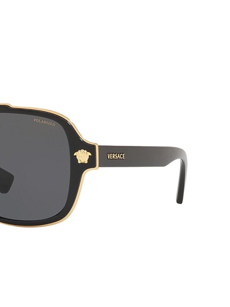 Black Square Aviator-style Sunglasses