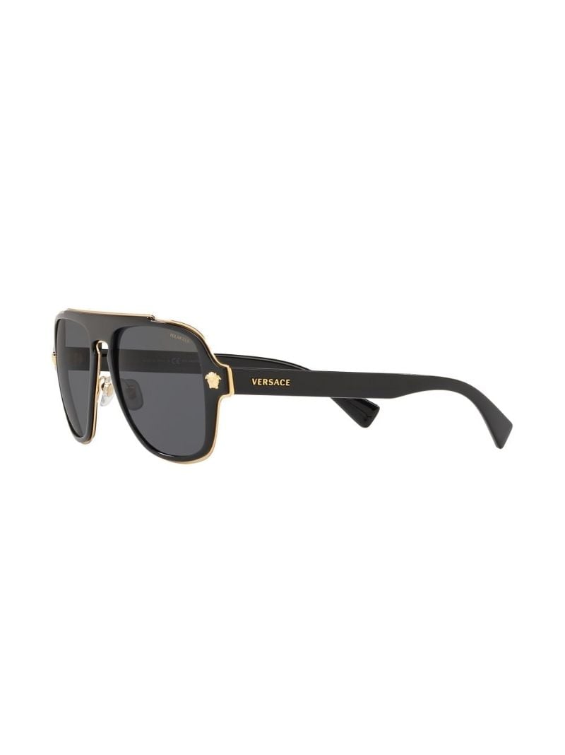 Black Square Aviator-style Sunglasses