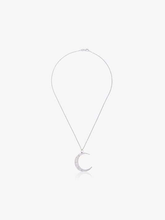 18k White Gold Luna Diamond Necklace