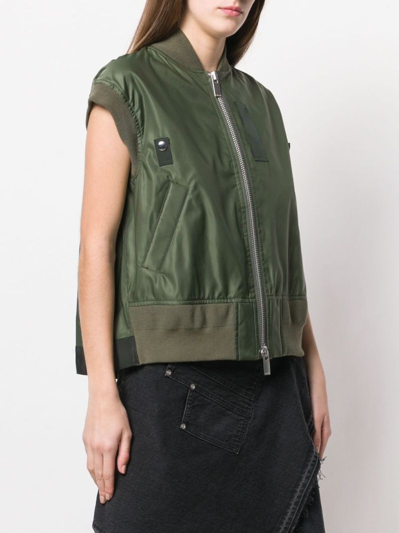 Sleeveless Bomber Jacket