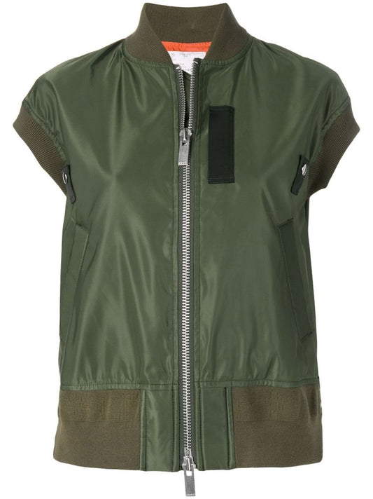 Sleeveless Bomber Jacket