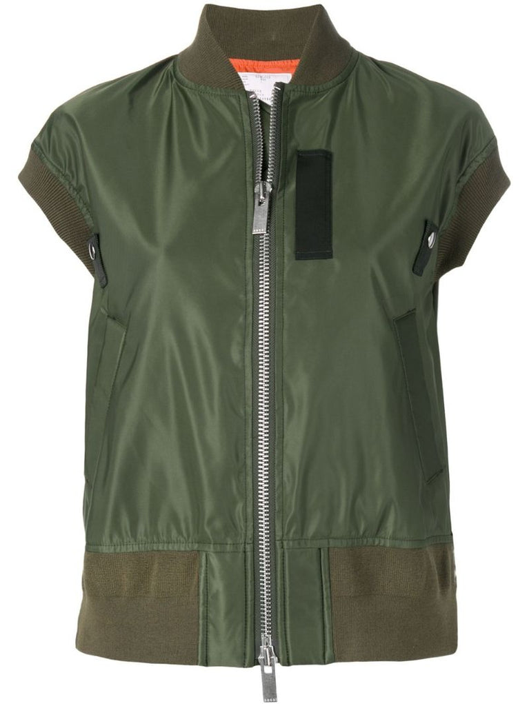 Sleeveless Bomber Jacket
