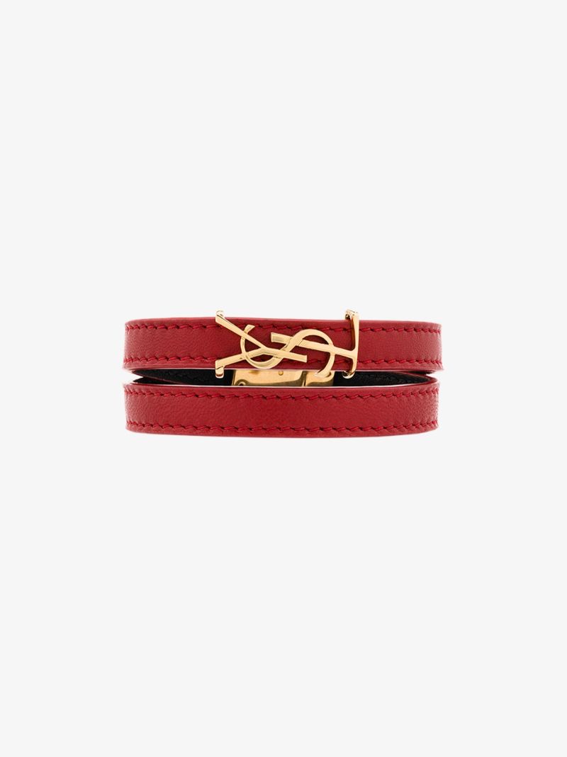 Red Opyum Wrap Leather Bracelet