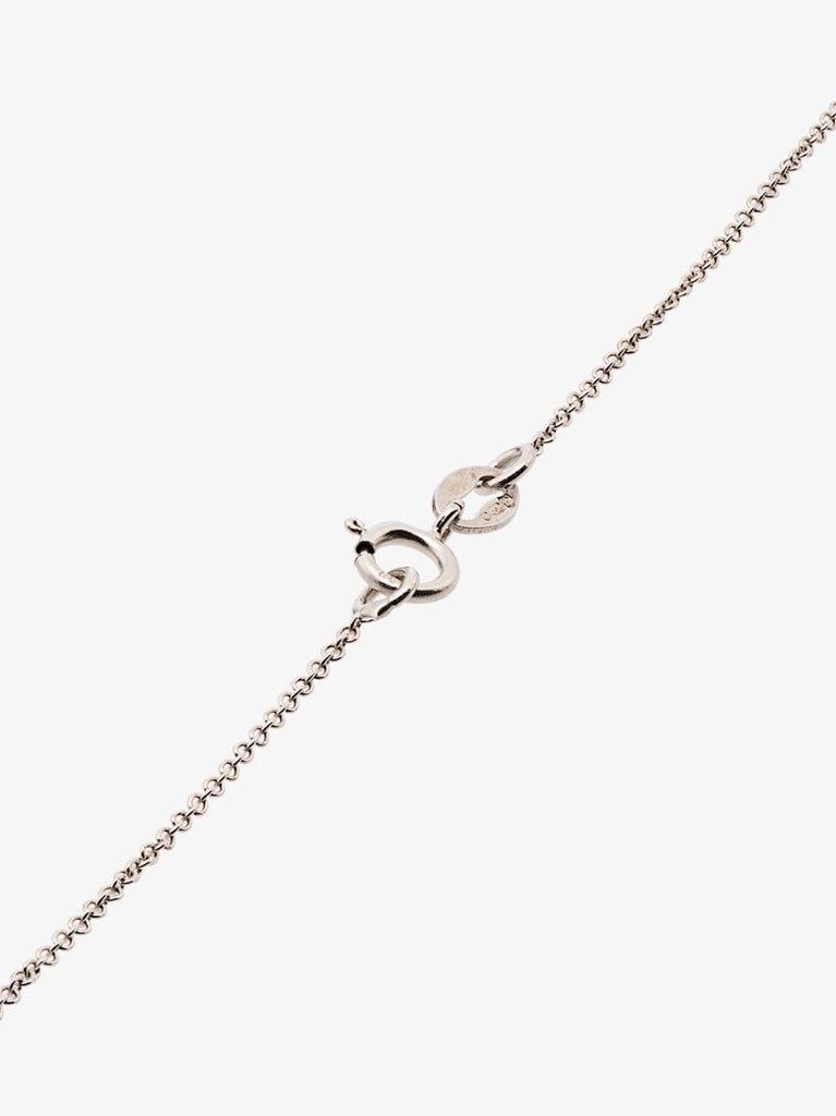 18k White Gold Mini Reverso Sapphire Pendant Necklace