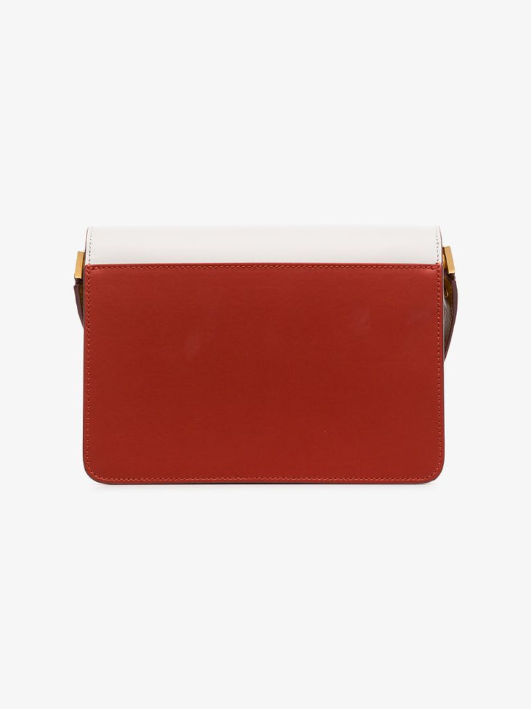 White, Yellow and Red Trunk Small Leather Shoulder Bag
