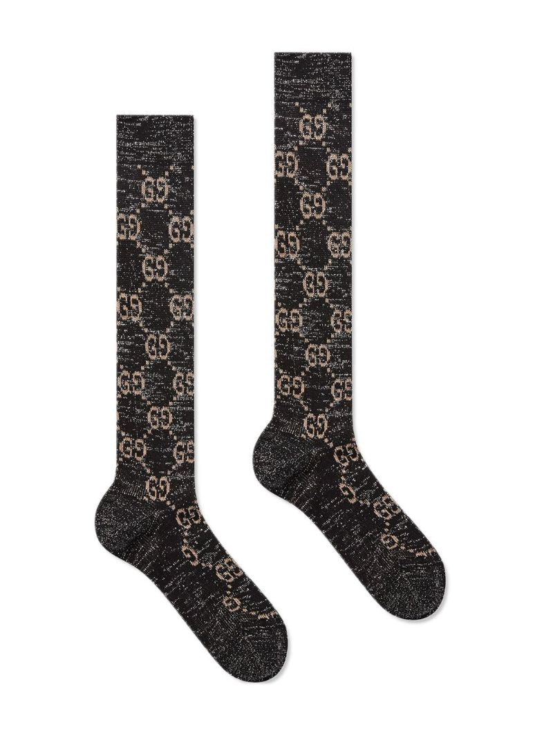 Grey Gg Glitter Socks