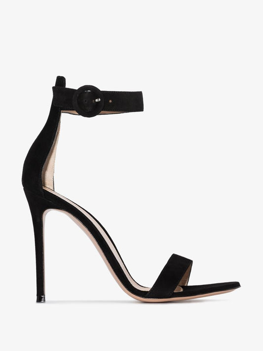 Black Portofino 105 Suede Sandals