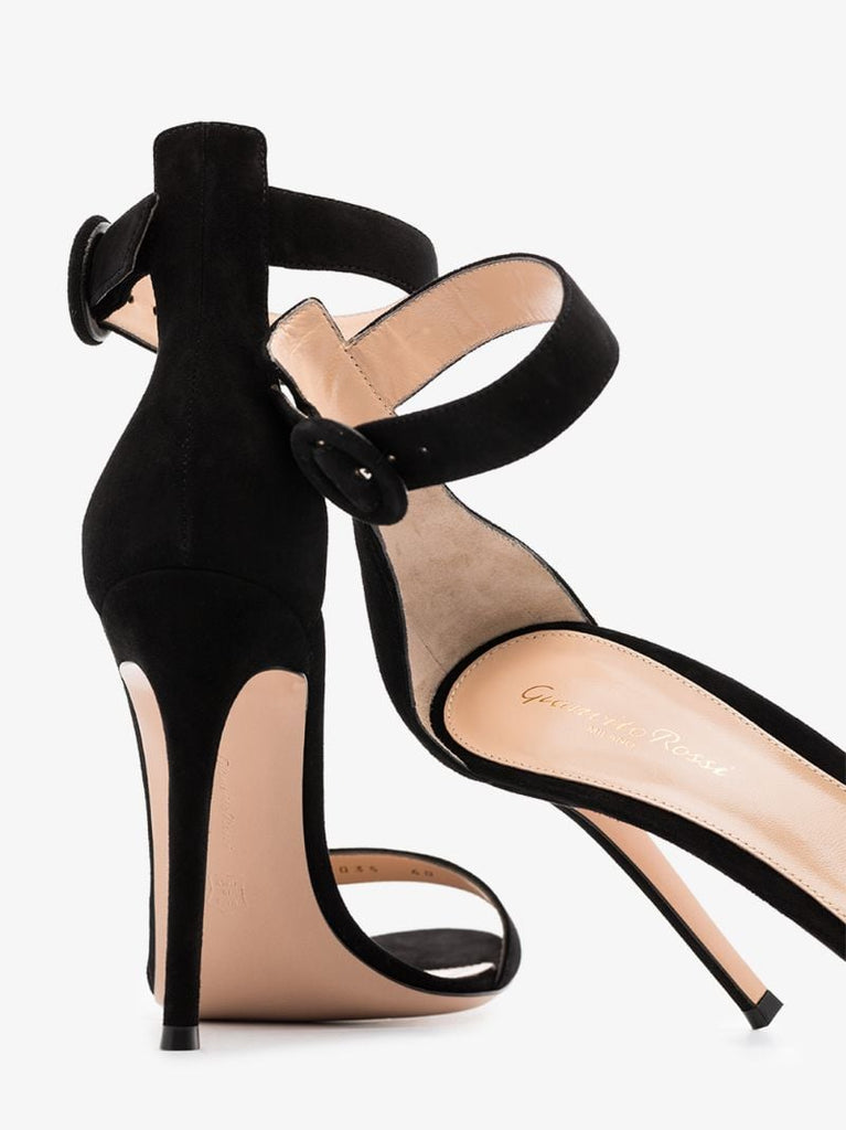 Black Portofino 105 Suede Sandals