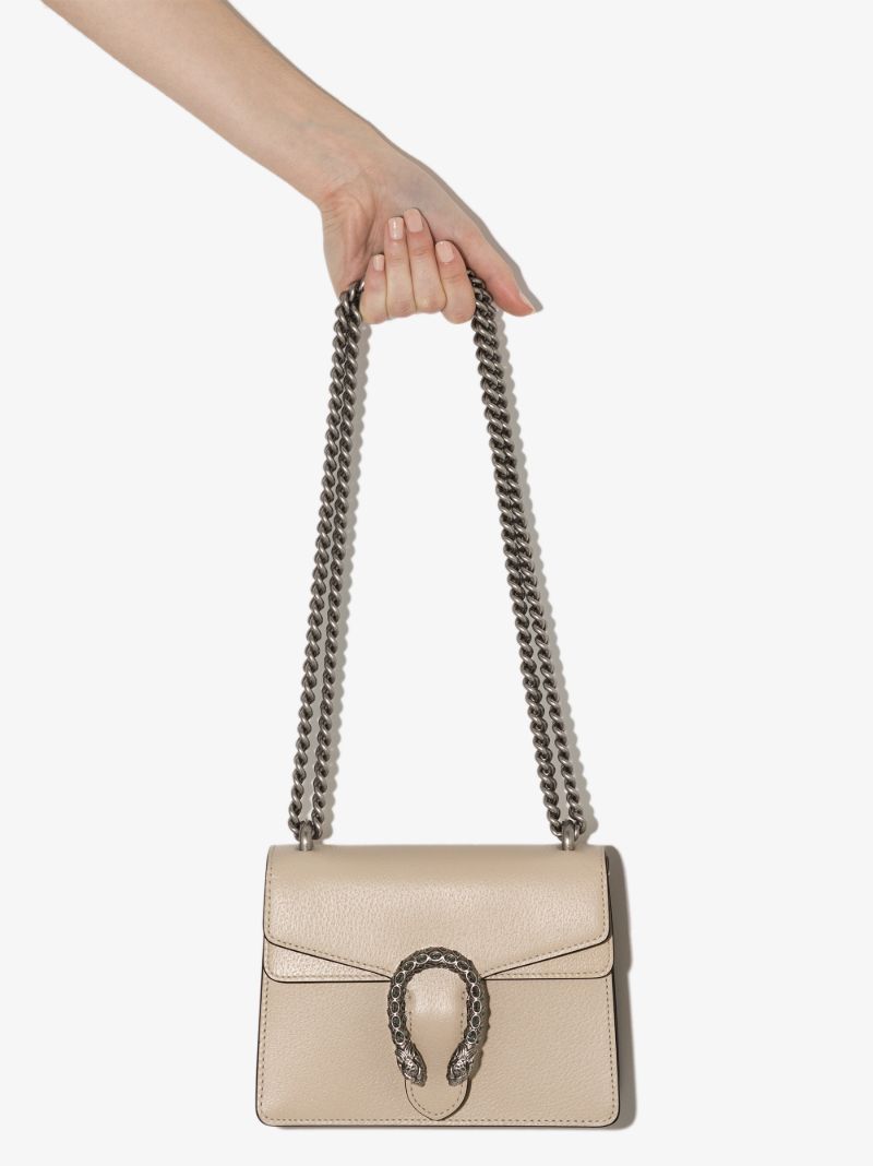 Neutral Dionysus Mini Leather Shoulder Bag