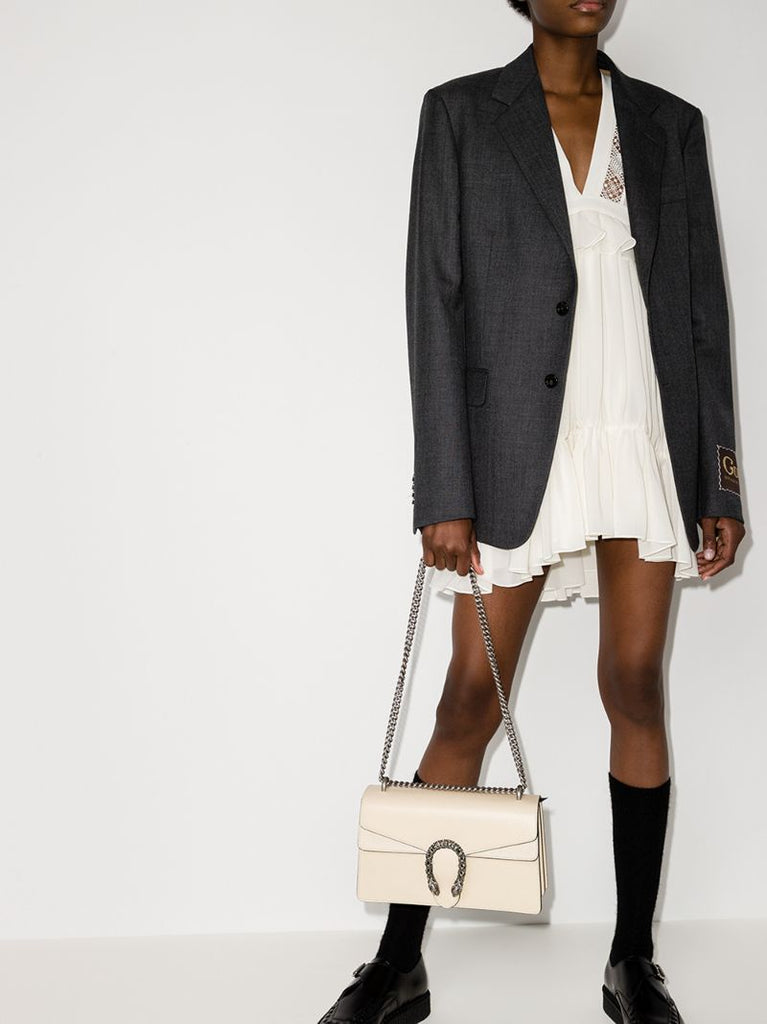 White Dionysus Small Leather Shoulder Bag